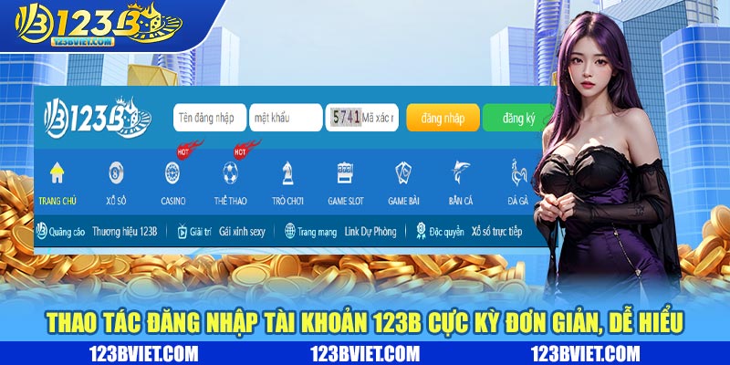 Thao tác đăng nhập 123b cực kỳ đơn giản dễ hiểu